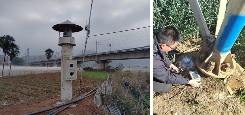 新建输配水管线下穿中老昆万铁路爆破安全监测